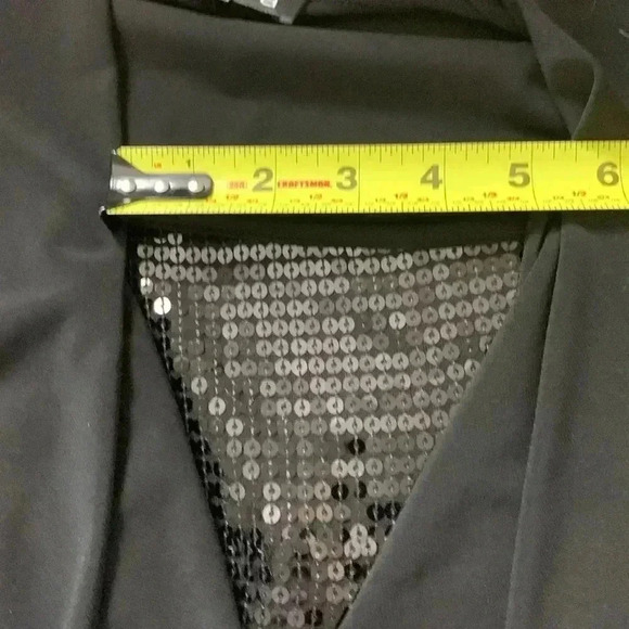 Laura Black Cowl Neck 3/4 Sleeve Relaxed Blouse w Sparkle Insert, Lightweight - Picture 7 of 7